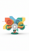 Gear-Building Set with Moving Cogs