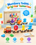 Wooden Digital Numbers Train Toy Kids Wood Set