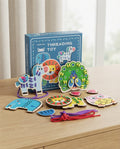 Pack Animal Lacing Cards-Mentessori Threading Toys