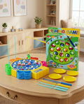 15 Fish-Electric Fishing Game Rotating Board Toy Set