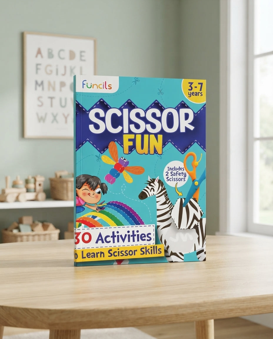 Funcils Toddlers scissor Skills-Arts & Crafts Activity Kit